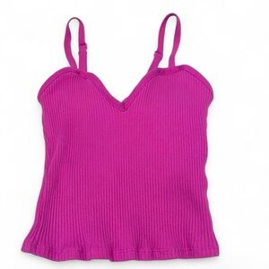 Zara Rib Knit Fuchsia Cami Top